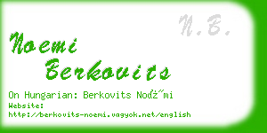 noemi berkovits business card